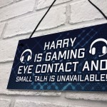 Personalised Novelty Gaming Sign Gamer Gift For Son Brother