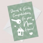 New Home House Warming Card Personalised Congratulations Card