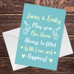 Personalised New Home Card For Couple Friend Congratulations