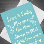 Personalised New Home Card For Couple Friend Congratulations