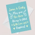 Personalised New Home Card For Couple Friend Congratulations