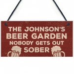 Personalised Beer Garden Home Bar Sign Novelty Bar Signs Garden