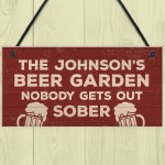 Personalised Beer Garden Home Bar Sign Novelty Bar Signs Garden