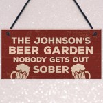 Personalised Beer Garden Home Bar Sign Novelty Bar Signs Garden