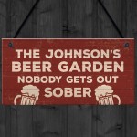 Personalised Beer Garden Home Bar Sign Novelty Bar Signs Garden