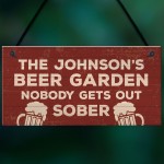 Personalised Beer Garden Home Bar Sign Novelty Bar Signs Garden