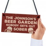 Personalised Beer Garden Home Bar Sign Novelty Bar Signs Garden