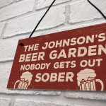 Personalised Beer Garden Home Bar Sign Novelty Bar Signs Garden