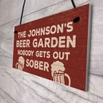 Personalised Beer Garden Home Bar Sign Novelty Bar Signs Garden