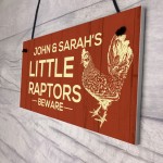 Funny Personalised Chicken Coop Sign Novelty Chicken Pet Signs