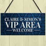 Personalised Vip Area Welcome Sign Novelty Home Bar Signs