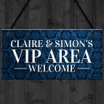 Personalised Vip Area Welcome Sign Novelty Home Bar Signs