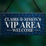 Personalised Vip Area Welcome Sign Novelty Home Bar Signs