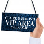 Personalised Vip Area Welcome Sign Novelty Home Bar Signs