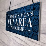 Personalised Vip Area Welcome Sign Novelty Home Bar Signs