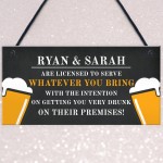 Funny Rude Personalised Bar Sign Hanging Man Cave Home Pub