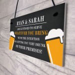 Funny Rude Personalised Bar Sign Hanging Man Cave Home Pub