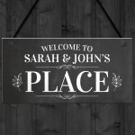 Personalised Welcome To Our Place Sign Home Decor Garden Sign