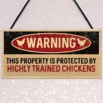 Funny Chicken Sign Hanging Garden Chicken Coop Hen House Sign