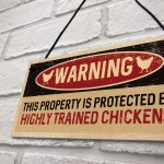 Funny Chicken Sign Hanging Garden Chicken Coop Hen House Sign