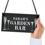 Garden Bar Sign Shabby Personalised Home Bar Garden Sign