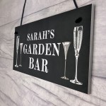 Garden Bar Sign Shabby Personalised Home Bar Garden Sign