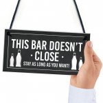 Funny Man Cave Bar Sign Hanging Garage Pub Garden Plaque