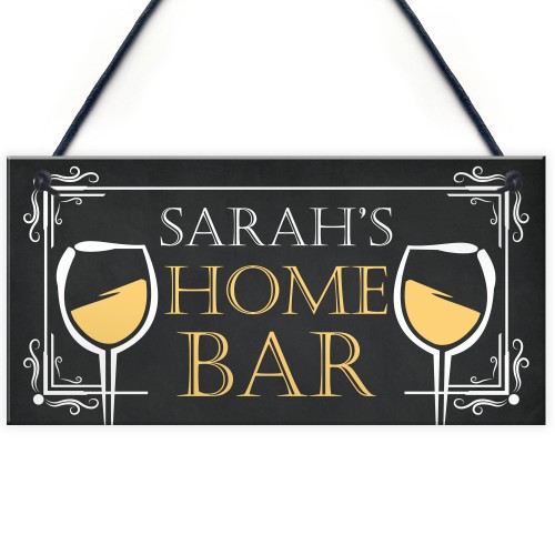 HOME BAR Sign Personalised Hanging Garden Summerhouse Shed Sign