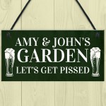 Garden SignPersonalised Funny Bar Sign Garage Pub Shed Plaque