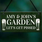 Garden SignPersonalised Funny Bar Sign Garage Pub Shed Plaque