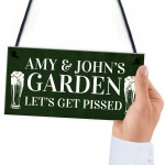 Garden SignPersonalised Funny Bar Sign Garage Pub Shed Plaque