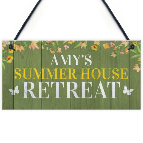 Summer House Personalised Home Sign Gifts Hanging Garden Sign