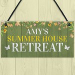 Summer House Personalised Home Sign Gifts Hanging Garden Sign