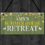 Summer House Personalised Home Sign Gifts Hanging Garden Sign