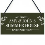 Personalised Summer House Garden Hanging Garden Shed Sign