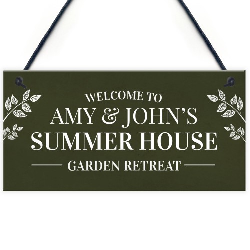 Personalised Summer House Garden Hanging Garden Shed Sign