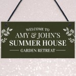 Personalised Summer House Garden Hanging Garden Shed Sign