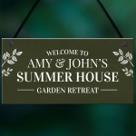 Personalised Summer House Garden Hanging Garden Shed Sign