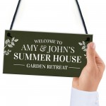 Personalised Summer House Garden Hanging Garden Shed Sign