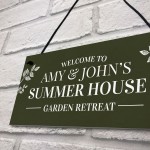 Personalised Summer House Garden Hanging Garden Shed Sign