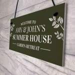 Personalised Summer House Garden Hanging Garden Shed Sign