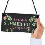 Personalised Summer House Floral Sign Novelty Garden Shed Signs