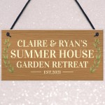 Summer House Garden Shed PERSONALISED Hanging Garden Sign