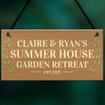 Summer House Garden Shed PERSONALISED Hanging Garden Sign