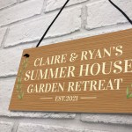 Summer House Garden Shed PERSONALISED Hanging Garden Sign