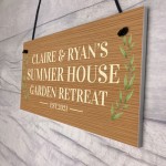 Summer House Garden Shed PERSONALISED Hanging Garden Sign