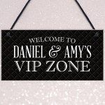 VIP ZONE Sign Personalised Hanging Garden Home Bar Pub Sign