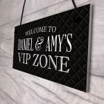 VIP ZONE Sign Personalised Hanging Garden Home Bar Pub Sign