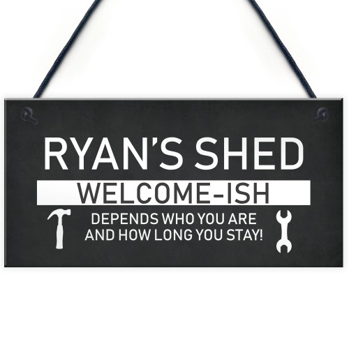 Funny Shed Sign Personalised Welcome Sign For Shed Man Cave