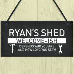 Funny Shed Sign Personalised Welcome Sign For Shed Man Cave